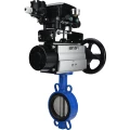 Затвор дисковый поворотный DN.ru WBV3432V-2W-Fb-H Ду150 Ру16, корпус - углеродистая сталь WCB, диск - нержавеющая сталь 316L, уплотнение - Viton, с пневмоприводом PA-DA-105-1 и с электропневматическим поворотным позиционером YT-1000RSN с обратной связью