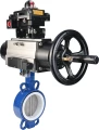 Затвор дисковый поворотный DN.ru WBV3432P-2W-Fb-H Ду125 Ру16, корпус - углеродистая сталь WCB, диск - нержавеющая сталь 316L, уплотнение - PTFE, с пневмоприводом PA-DA-105-1 двойного действия, пневмораспределителем 4М310-08 220В NAMUR, БКВ APL-410N EX