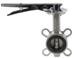 Затвор дисковый поворотный DN.ru WBV3232E-2W-Fb-H Ду125 Ру16 межфланцевый, корпус - нержавеющая сталь 316L, диск - нержавеющая сталь 316L, уплотнение - EPDM, с рукояткой, квадрат 14х14, F07 затвор dn.ru