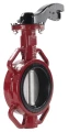 Затвор дисковый поворотный ПИК 124-MP1 Ду125 Ру16 межфланцевый, корпус - углеродистая сталь, диск - нержавеющая сталь CF8, уплотнение - NBR, с рукояткой Затвор дисковый поворотный ПИК