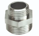 Ниппель APE AP358N 1/2″x3/8″ Ду15x12 Ру10 латунный никелированный наружная/наружная резьба