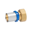 Муфта APE APL70 Дн16х1/2″ Ру16, пресс / накидная гайка, латунная, для металлопластиковых труб