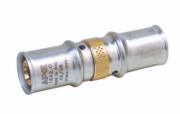Соединитель APE AP103 Дн63x63 Ру16, пресс / пресс, латунный, прямой, для металлопластиковых труб