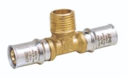 Тройник APE AP133 Дн20х3/4″х20 Ру10 с переходом на наружную резьбу, латунный