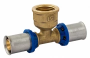 Тройник APE ARL21 Дн20х3/4″ Ру10 пресс / внутренняя резьба, латунный, для металлопластиковых труб