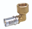 Угольник APE AP152 Дн26х3/4″ Ру16,  пресс / внутренняя резьба, латунный,  для металлопластиковых труб