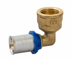 Угольник APE APL31 Дн20х1/2″ Ру16 90°, пресс / внутренняя резьба, латунный,  для металлопластиковых труб
