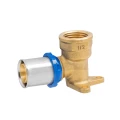 Водорозетка APE APL35 Дн16х1/2″ Ру16, пресс / внутренняя резьба, латунная, для металлопластиковых труб