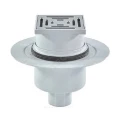 Трап вертикальный с гидрозатвором HL HL317 Дн50/75/110 регулируемый с нержавеющей решёткой 147x147мм