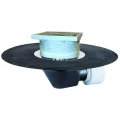 Воронка кровельная HL HL64BH Дн75/110 с горизонтальным выпуском, с трапом, теплоизоляцией, гидроизоляционным полимербитумным полотном