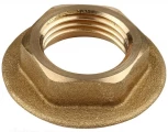 Контргайка TIEMME 1583 3/4″ Ду20 Ру30 с буртиком, корпус - латунь CW617N, присоединение - резьба
