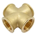 Крестовина TIEMME серия 1580 1500103 1/2″ Ру30, корпус — латунь CW617N, для стальных труб, резьба внутренняя