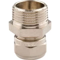 Муфта TIEMME 1600 Дн16х2.0х1/2″ Ру10 для металлопластиковых труб, винтовая, присоединение компрессионное/наружняя резьба, корпус – латунь