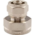Муфта TIEMME 1602 Дн20х2.0х1/2″ Ру10 для металлопластиковых труб, винтовая, присоединение компрессионное/внутренняя резьба, корпус – латунь