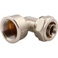 Угольник TIEMME 1605 Дн20х2.0х1/2″ Ру10 для металлопластиковых труб, винтовой, присоединение компрессионное/внутренняя резьба, корпус – латунь