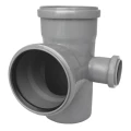 Крестовина двухплоскостная Агригазполимер ТУ 6-49-33-92 Дн110х110х50х87° полипропиленовая, левая, для внутренней канализации