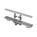 Лоток душевой Alca Plast APZ1SMART-LINE-550 Дн50 550х60мм с гидрозатвором+механический сухой затвор, решетка нержавеющая сталь глянец, горизонтальный выпуск 