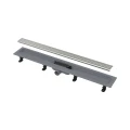 Лоток душевой Alca Plast APZ9-950M Дн40 950х60мм с гидрозатвором и механическим сухим затвором, решетка нержавеющая сталь, горизонтальный выпуск 