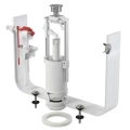 Арматура для бачка смывного Alca Plast SA2000 3/8″ с 1 кнопкой хром, впускной механизм А15 3/8, боковая подводка