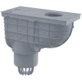 Дождеприемник Alca Plast AGV1 Дн110 с ловушкой для листвы, серый, вертикальный выпуск