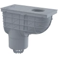 Дождеприемник Alca Plast AGV2 Дн125 с ловушкой для листвы, серый, вертикальный выпуск