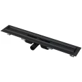 Лоток душевой Alca Plast APZ101BLACK Дн40 550х60 мм с гидрозатвором, без решетки, горизонтальный выпуск