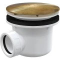 Сифон для поддона душевого Alca Plast A49ANTIC 1 1/2″x90/40, высота - 84 мм, со слив крышкой диаметром 115 мм, цвет - бронза Сифон для поддона душевого Alca Plast A49ANTIC 1 1/2″x90/40, высота - 84 мм, со слив крышкой диаметром 115 мм, цвет - бронза