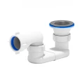 Сифон для поддона душевого АНИ Пласт E010 1 1/2″x50/40 плоский, выпуск с нержавеющей решеткой