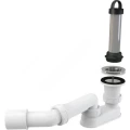 Сифон для поддона душевого Alca Plast 1 1/2″x50/40 A462-50 плоский, с переходной трубкой 45°, выпуск с нержавеющей решеткой
