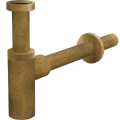 Сифон для умывальника Alca Plast DESIGN A400ANTIC 1 1/4″x32 бутылочный, без выпуска, с прямой трубкой диаметром 32 мм, цвет - бронза Сифон для умывальника Alca Plast DESIGN A400ANTIC 1 1/4″x32 бутылочный, без выпуска, с прямой трубкой диаметром 32 мм, цвет - бронза