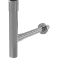 Сифон для умывальника Alca Plast DESIGN A402 1 1/4″x32 бутылочный, без выпуска, с прямой трубкой диаметром 32 мм, цвет - хром