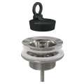 Выпуск для умывальника Alca Plast 1 1/4″ с нержавеющей решеткой диаметром 60 мм, с пробкой