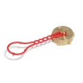 Заглушка Giacomini P23F 3/4″ Ду20 Ру10 с цепочкой, для шаровых кранов R608, присоединение - внутренняя резьба, материал – нехромированная латунь