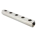 Коллектор ALTSTREAM 3/4″х1/2″ Ду20 присоединение ВР на 6 выходов 1/2″ ВР, корпус - латунь