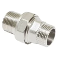 Соединитель ALTSTREAM 1/2″ Ду15 Ру40, прямой, корпус – никелированная латунь, американка наружная резьба