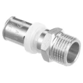 Муфта Altstream Дн32x1″ Ру10 переходная НР, материал корпуса - никелированная латунь, тип присоединения - пресс/наружная резьба