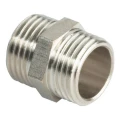 Ниппель ALTSTREAM 3/8″ Ду10 Ру40, корпус – никелированная латунь, наружная резьба