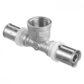 Тройник Altstream Дн16х1/2″х16 Ру10 переходной ВР, материал корпуса - никелированная латунь, тип присоединения - пресс/внутренняя резьба
