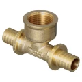 Тройник Altstream Дн16x1/2″x16 Ру10 аксиальный, переходный, материал корпуса - латунь, ВР, для труб  РЕ-Х и PE-RT