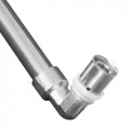 Трубка Altstream Дн16X250 Ру10, исполнение - Г-образное, для подключения труб к радиатору, корпус - никелированная латунь, тип присоединения - пресс