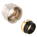 Фитинг концовка ALTSTREAM Ду15(1.0)х3/4″ Ру20, присоединение компрессионное с переходом на евроконус, корпус – никелированная латунь, для медных труб