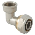 Угольник ALTSTREAM Дн16x1/2″ Ру20 для металлопластиковых труб, переходной, присоединение компрессионное/внутренняя резьба, корпус – никелированная латунь