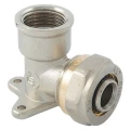 Угольник ALTSTREAM Дн16x1/2″ Ру20 для металлопластиковых труб, переходной с креплением, присоединение компрессионное/внутренняя резьба, корпус – никелированная латунь