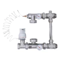 Узел насосно-смесительный ALTSTREAM SM15189 с термометром, байпасом, балансировочным клапаном, термостатической клапаном и головкой