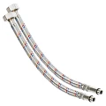 Комплект подводки гибкой для смесителя ALTSTREAM Super 1/2″хМ10х18-1/2″хМ10х35 0,3м оплетка нержавеющая сталь, накидная гайка/штуцер