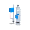 Арматура для смывного бачка АНИ Пласт Эконом WC3550C 1/2″ с 2 кнопками хром, с пластиковым штуцером, нижняя подводка