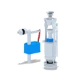 Арматура для смывного бачка АНИ Пласт Эконом WC6050M 1/2″ с 1 кнопкой  металлизированной, с пластиковым штуцером, боковая подводка