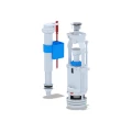 Арматура для смывного бачка АНИ Пласт WC8510C 1/2″ с 1 кнопкой хром, с пластиковым штуцером, нижняя подводка