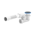 Сифон для поддона регулируемый АНИ Пласт E215 1 1/2″x40  с гофрой 40х50, с нержавеющей решеткой