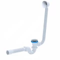 Сифон для ванны трубный  АНИ Пласт EC155G 1 1/2″x40 автоматический  с гофрой 40х50 с клапаном 'клик-клак' 